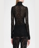 Meret Turtleneck Lace Net Sweater