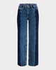 Getty Two-Tone Paneled Denim Jeans 