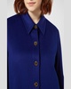 Plus Size Gazza Button-Down Virgin Wool Coat