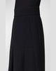 Pleated Wool Doubleface A-Line Skirt