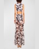 Cecelia Floral-Print Semi-Sheer Maxi Skirt 