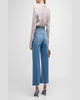 Taylor Cropped High Rise Wide-Leg Jeans