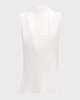 Blythe Sleeveless Silk Crepe Top