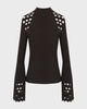 Alison Cutout Mock-Neck Pullover