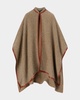 Sydney Leather-Trim Cashmere Knit Poncho