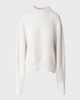 Wool-Cashmere Rib Crewneck Sweater