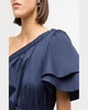 One-Shoulder Cotton Midi Dress