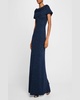 Paillette Knit Off-The-Shoulder Gown