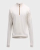 Men's Autumn Crest Suede-Trim Quarter-Zip Sweater