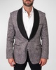 Men's Patterned Shawl Blazer