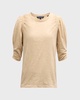 Jessa Ruched-Sleeve Tee