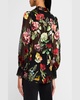 Sheila Floral Semi-Sheer Blouse 