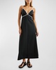 Jessa Contrast-Trim Maxi Dress