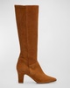 Pitana Suede Block-Heel Knee Boots