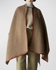 Sydney Leather-Trim Cashmere Knit Poncho