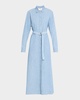 Bowen Belted Cotton Chambray Maxi Shirtdress