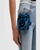 Carl Mid-Rise Velvet Corsage And Cuff Slim-Leg Crop Jeans