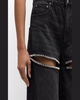 High-Rise Crystal Slit Wide-Leg Jeans