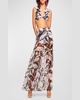 Cecelia Floral-Print Semi-Sheer Maxi Skirt 