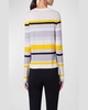 Striped Merino Cool Wool Long-Sleeve Crewneck Sweater