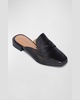 Calfskin Leather Penny Loafer Mules