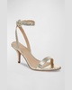 Darcelle Metallic Ankle-Strap Sandals