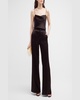 Dylan Satin High-Rise Wide-Leg Pants