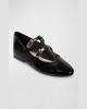 Patent Leather Mary-Jane T-Strap Ballerina Flats