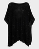 Sequin Knit Merino Wool Poncho