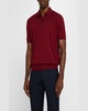 Men's Tipped Short-Sleeve Polo Sweater