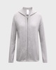 Cashmere Zip-Front Hoodie