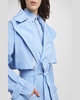 Striped Belted Long Trench Coat