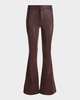 Andrew Shiny Vegan Leather Bootcut Pants