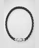 Men's Box Chain Bracelet in Darkened Silver, 5mm