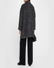 Petite Stand-Collar Curly Alpaca Wool Coat