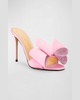 Cadeau Embellished Bow Satin Mule Pumps 