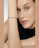 Cable Buckle Bracelet in Silver with 18K Gold, 3mm