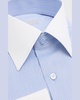 Men's Contrast Collar-Cuff Stripe Dress Shirt