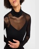 Velora Long-Sleeve Mesh Bodysuit