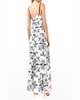 Kelly Printed Lambskin Leather Detailed Maxi Dress