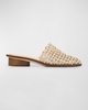 Merida Leather Net Slide Mules