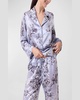 Toile Jardin Floral-Print Charmeuse Pajama Set