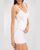 Mariela Pointelle-Knit Lace-Trim Tank