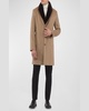 Men's Loro Piana Cashmere Short Coat with Detachable Lamb Shearling Collar