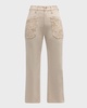 Talia High-Rise Straight-Leg Embroidered Jeans 