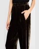 Cropped Shimmer Velvet Lantern Pants