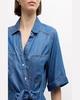 Hensley Ruched Chambray Dress