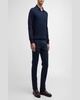 Men's Cashmere-Silk Quarter-Zip Polo Sweater