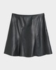 Naommi A-Line Leather Mini Skirt