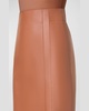 Lambskin Leather Short Pencil Skirt